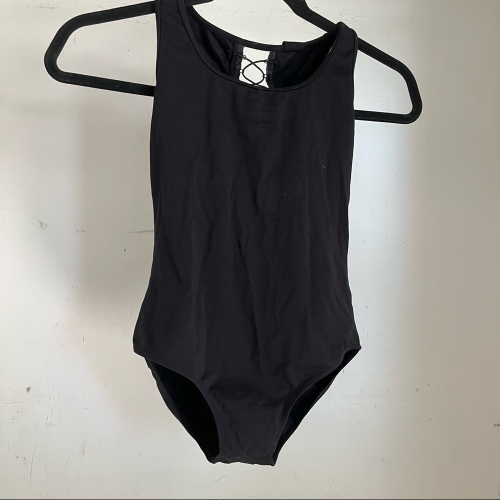 Black ballet leotard